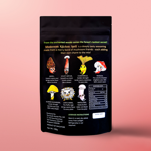 Mushroom Kitchen Spell mushroom seasoning granules for soups, stir-fries, and vegetarian cooking